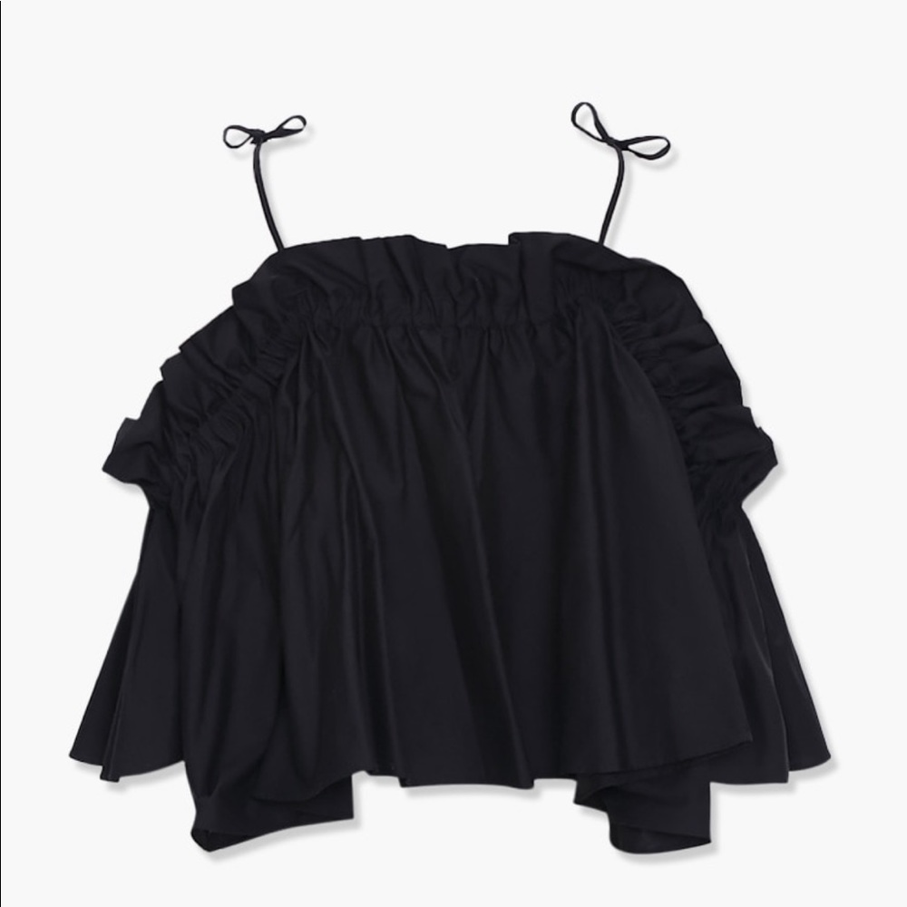 Tie-Strap Ruffle Top